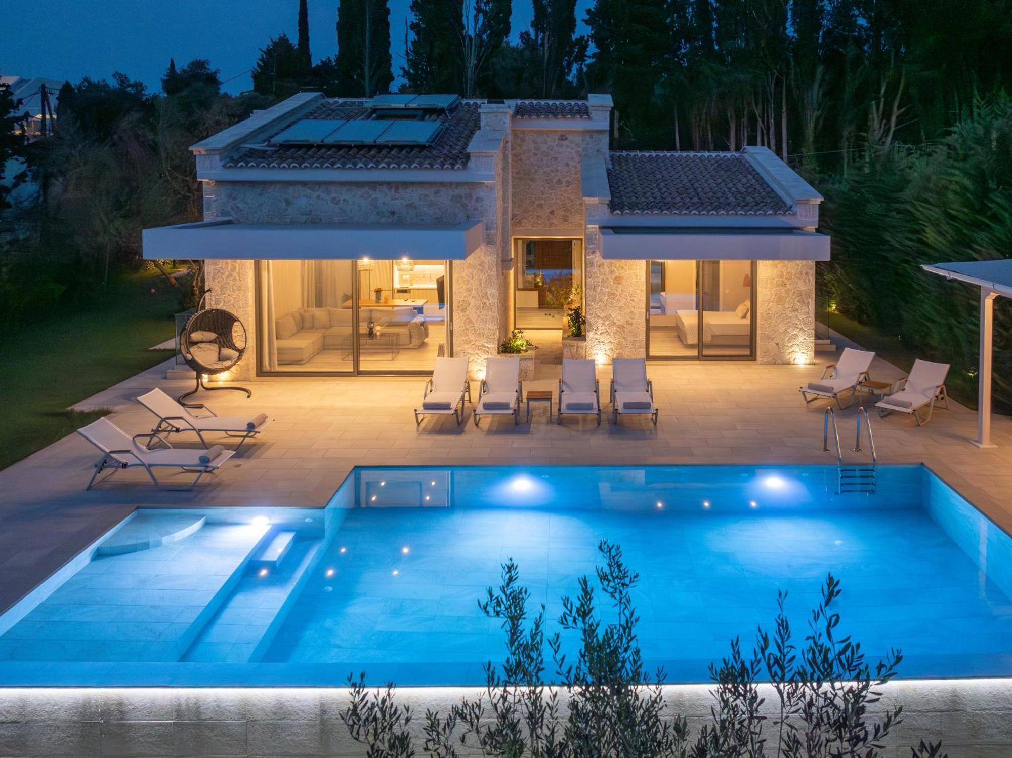 My Mediterranean Corfu Luxury Villa With Private Swimming Pool Kontokali Exterior foto